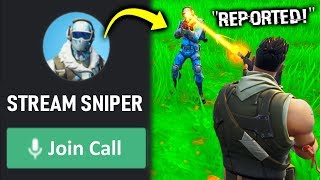 i stream SNIPED my stream sniper in fortnite..