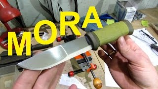НОЖ MORA ЗАТОЧКА с микроподводом до строгания волоса, HHT тест