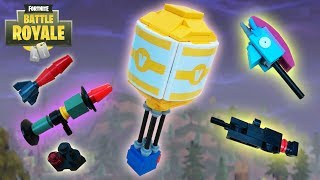 Lego Fortnite - (Guided Missile Launcher, Heavy Shotgun, Rainbow Smash And Supply Drop)