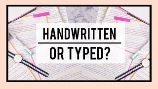 Typed vs. Handwritten Notes
