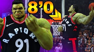 8 Foot 400 Pound HULK GAME BREAKING THROW DUNK In NBA 2K20?! NEW Slam Dunk CHAMPION!