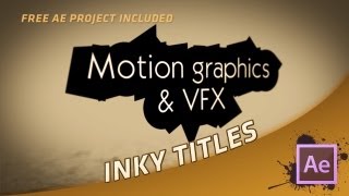 Интро в After Effects - Титры из чернил