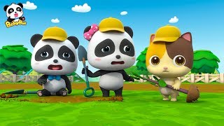 Baby Panda  Plant Trees in the Garden | Love Drinking Water | Kids Good Habits | BabyBus