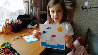 Как сделать весенний кораблик из пластилина | #УченикиLilSchool