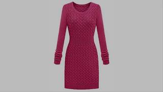 Knitting patterns for ladies. Autumn-winter 2018 dress * Toma Prus