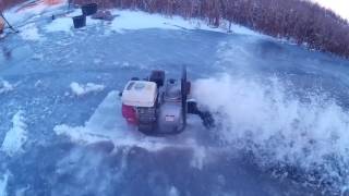 Аэрация воды мотопомпами, или как предотвратить замор рыбы зимой