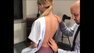 Kayla's Back ~ Relax & Cracks ~ Precision Chiropractic Crunching. ASMR Microphone.