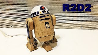 Как сделать дроид R2D2 из картона и лампочки