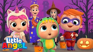 Baby Learns Trick or Treat | Little Angel Halloween Song | Nursery Rhymes & Kids Songs