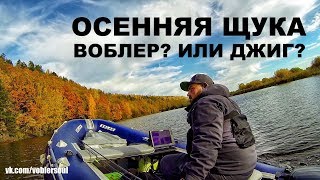 Спиннинг осенью. Воблер или джиг? Ловля щуки по холодной воде. Рыбалка 2017.