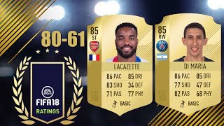 FIFA 18 OFFICIAL 80-61 BEST PLAYERS! FIFA 18 TOP 100! DI MARIA CHANGED RATING AND POSITION