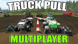 FARMING SIMULATOR 2017 | MONSTER TRUCK PULL + ATVS | MULTIPLAYER