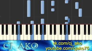 CJ AKO Tears of love Synthesia красивая простая грустная мелодия игра на пианино piano tutorial