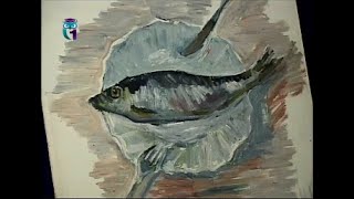 Уроки рисования (№ 73) масляными красками. Рисуем селёдку, используя разные оттенки серого