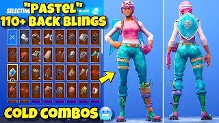 NEW "PASTEL" SKIN Showcased With 110+ BACK BLINGS! Fortnite Battle Royale (BEST PASTEL SKIN COMBOS)