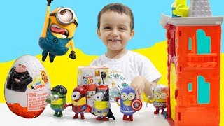 Minions Marvel Avengers Abrindo Kinder Ovo Surpresa Meu Malvado Favorito 3