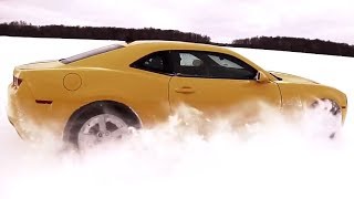 Chevrolet Camaro: езда зимой по снегу