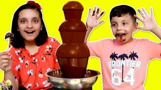 CHOCOLATE FOUNTAIN CHALLENGE | Eating Challenge #FONDUE #Funny #Kids | Aayu and Pihu Show