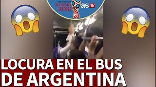 Locura en el bus de Argentina tras el milagro: ¡Higuaín va directamente colgado!