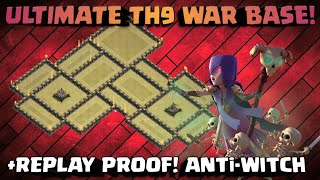 ULTIMATE TH9 WAR BASE | ANTi-WITCH SLAP, AQwalk! NEW TH9 BASE WITH REPLAY PROOF | 2018