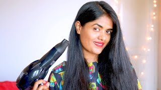 How To Blow Dry Your Hair  Straight At Home  || Step By Step || Sowbaraniya Ramesh