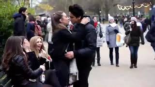 Kissing prank on strangers gone wrong