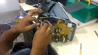 hp 1020 printer: how to repalce hp laserjet 1020 plus printer Pressure roller, Teflon change