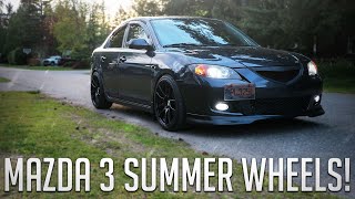 PUTTING ON THE MAZDA 3 SUMMER WHEELS!