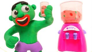 HULK MAKES A PIZZA SHAKE !!! ❤ Spiderman, Hulk & Frozen Elsa Play Doh Cartoons For Kids