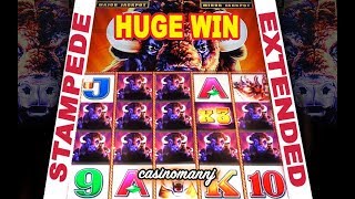 ? HUGE WIN ?  | BUFFALO STAMPEDE SLOT | STAMPEDE EXTENDED ENCORE! - Slot Machine Bonus