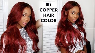 Easy Copper Hair and How I Dye My Frontal! \ SuperNovaHair