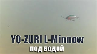 Воблер YO ZURI L-Minnow, обзор воблера под водой