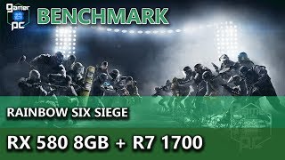 RX 580 8GB + Ryzen 7 1700 - Rainbow Six Siege do low até o ultra 1080p