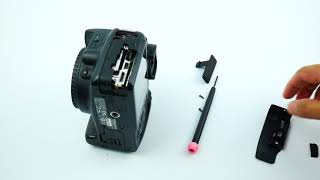 ขั้นตอนการเปลี่ยนยาง USB canon 500D replace Interface Cap USB rubber