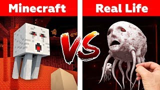 MINECRAFT GHAST IN REAL LIFE! Minecraft vs Real Life animation