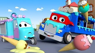 The ICE CREAM TRUCK - Carl the Super Truck in Car City | Children Cartoons