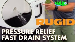 RUGID Coolers Pressure Relief/Fast Drain System Demo & Review