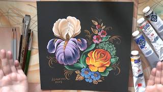 Презентация курса "Жостовские мотивы. Садовые цветы".