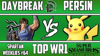 Spartan Weeklies #64, Top WR1: Daybreak(Richter) vs PerSin(Pikachu)