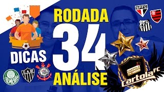 #Rodada34 Cartola FC - Cartola TV News - Análise da Rodada, Bolão Cartola TV News, Dicas P/ Mitar