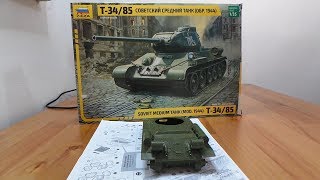 ZVEZDA #3687 Советский средний танк Т-34/85(обр.1944). Сборка. Часть 4.