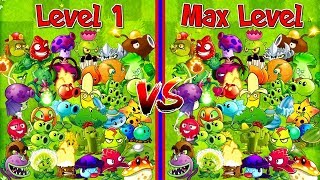 Every Plant Level 1 vs Max Level Plants vs Zombies 2 Primal Zombie PVZ 2 Gameplay