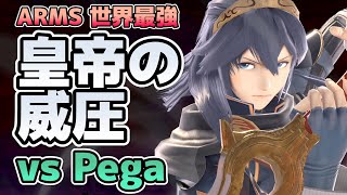 【解説付き】シールドブレイカー上手すぎ＆空下コンボも必見！ARMS最強プレイヤー「皇帝」Pegaさんとのオフ対戦【スマブラSP】