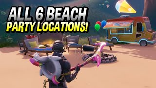 FORTNITE DANCE AT 6 DIFFERENT BEACH PARTIES LOCATIONS!