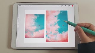 아이패드로 그림 그리기, 아이패드로 간단한 풍경 그리기, 디지털 드로잉