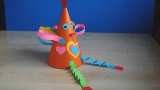 Как сделать 3Д петуха из бумаги своими руками. Бумажные поделки в детский сад и школу.