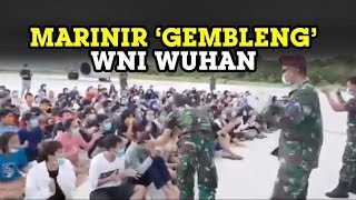 Video saat Prajurit Marinir 'Gembleng' WNI Wuhan di Natuna
