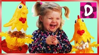 Играем в Игру "КУРОЧКА" Распаковка от Диана Шоу Game unboxing and play DIANA SHOW
