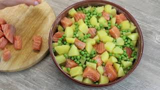 Запеканка с Лососем и Картофелем в сливочном соусе / Как вкусно приготовить Красную Рыбу