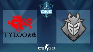 CS:GO - TyLoo vs. G2 Esports [Cache] - ESL One Cologne 2016 Offline Qualifier - Round 1